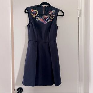 Embroidered navy dress Ted baker